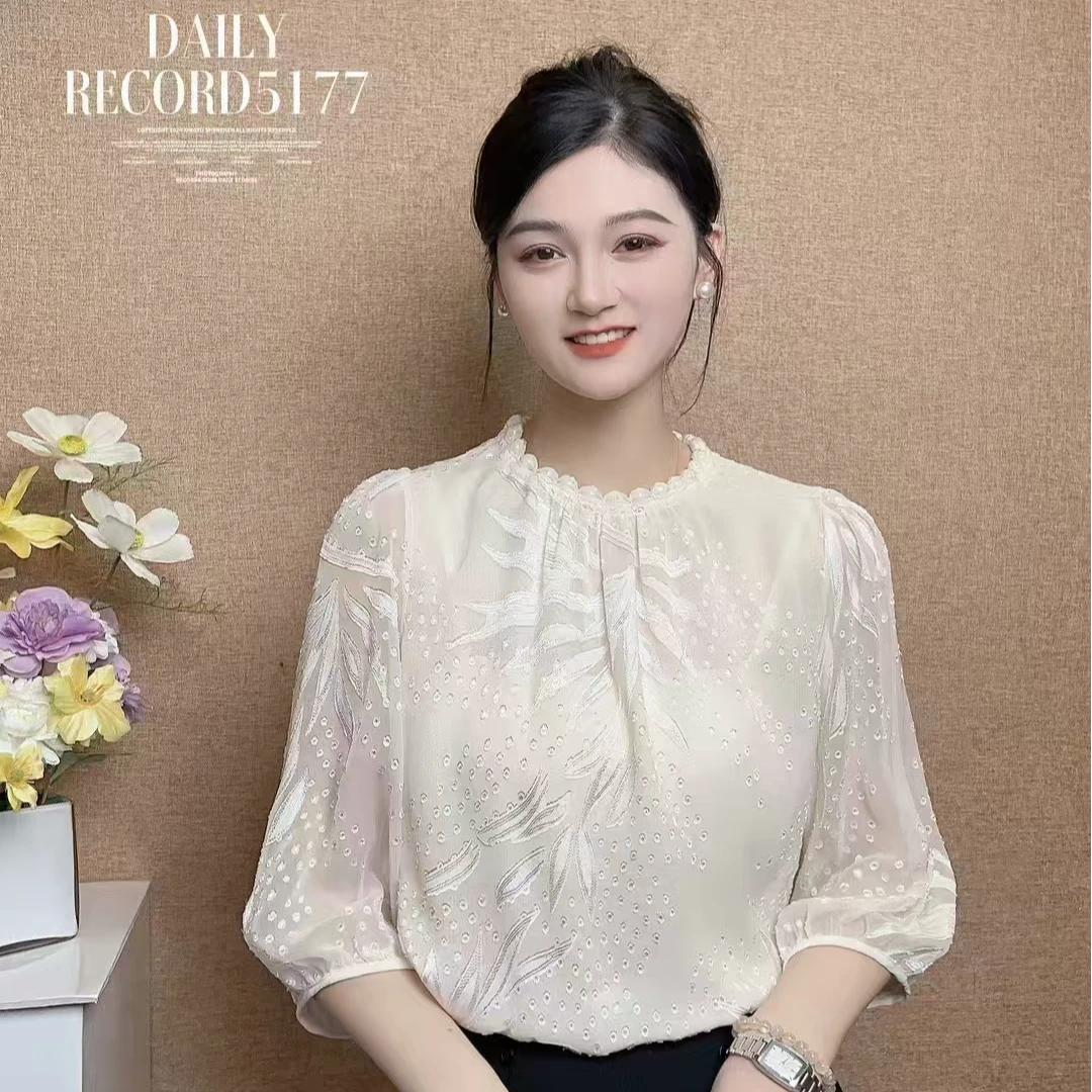 DMQ2905（聚水潭）短袖薄款常规纯欲风宽松时尚小衫夏季女士短袖