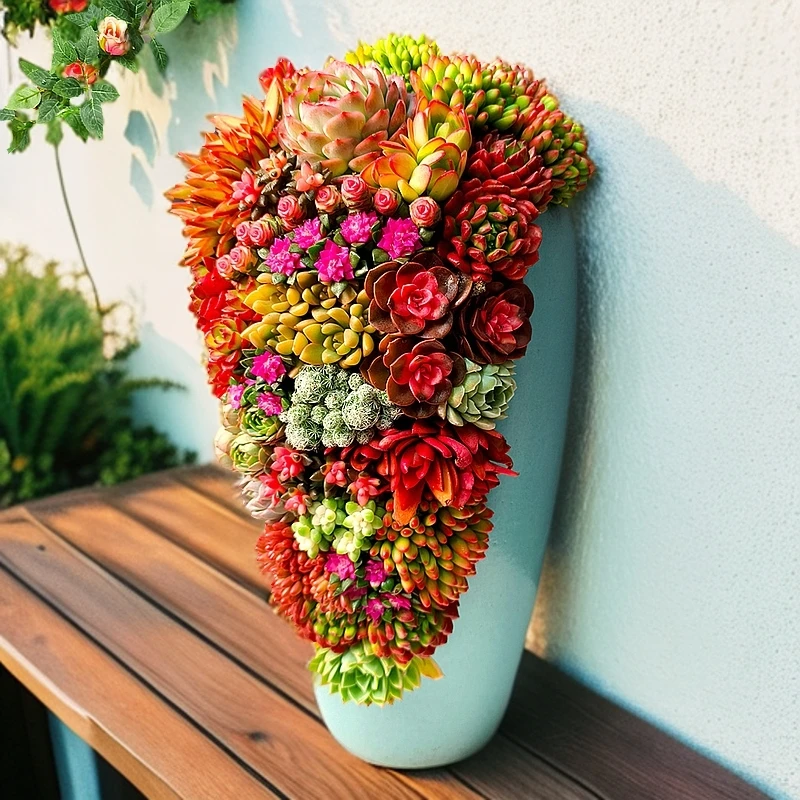 2025高端多肉植物45公分落地款（含盆带花）