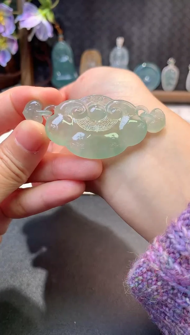 未镶嵌定制翡翠毛货40.5*25.9*5.6