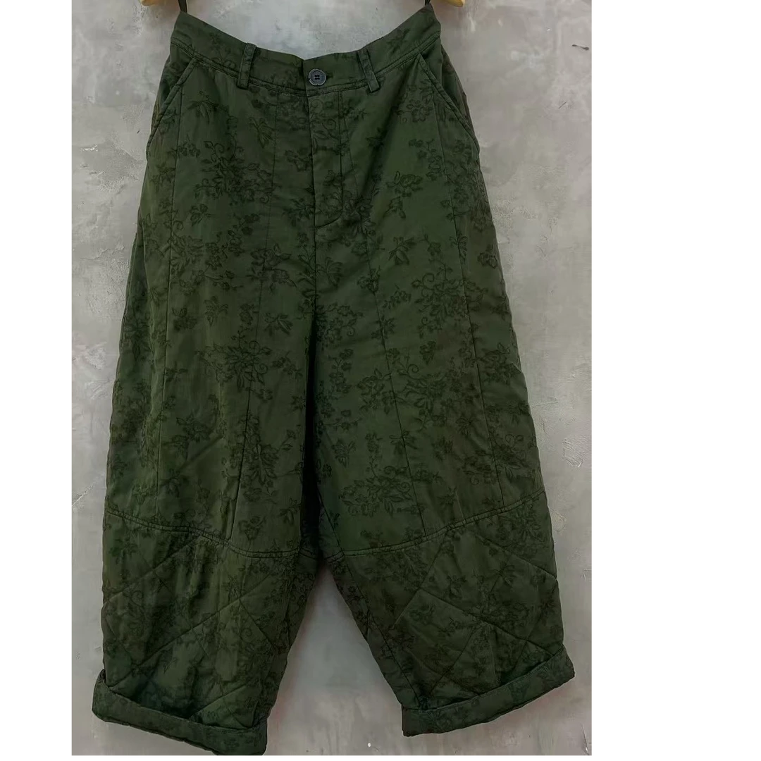 西子分享 3828 古蘭木 提花  休闲百搭 冬季【棉裤】