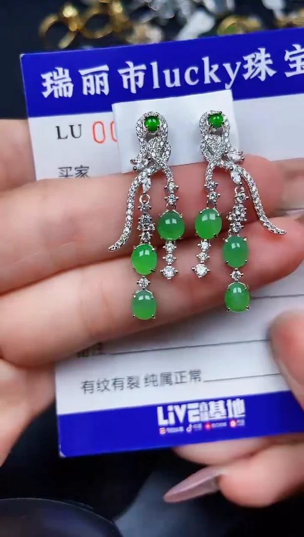 翡翠银S925镶嵌颈饰0073