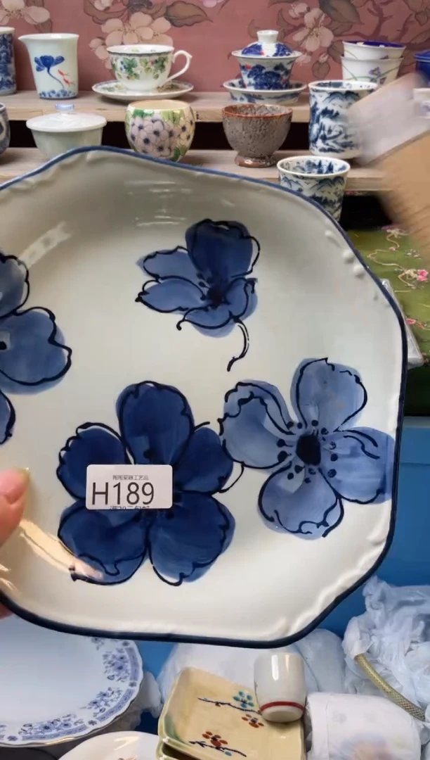 瓷片潮*橙瓷器瓷器瓷器H189