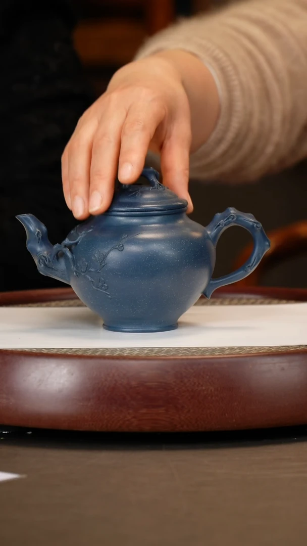 【闪购商品】紫砂茶壶【薛锋】绿泥梅报春
