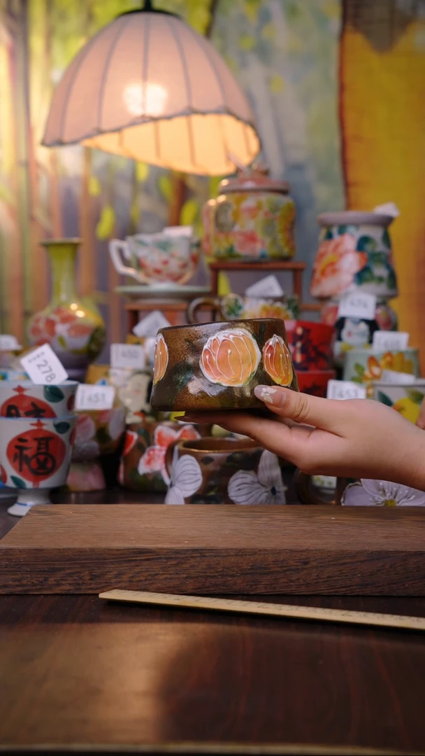 摆件泥垚手作 景德镇手工手绘器物