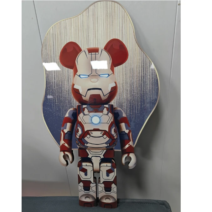 壁灯暴力熊玄关潮流装饰画新款入户门正对墙挂画画落地高级645