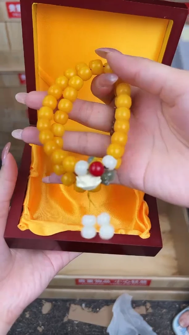 万家文玩阁黄玉菩提链接@@L050