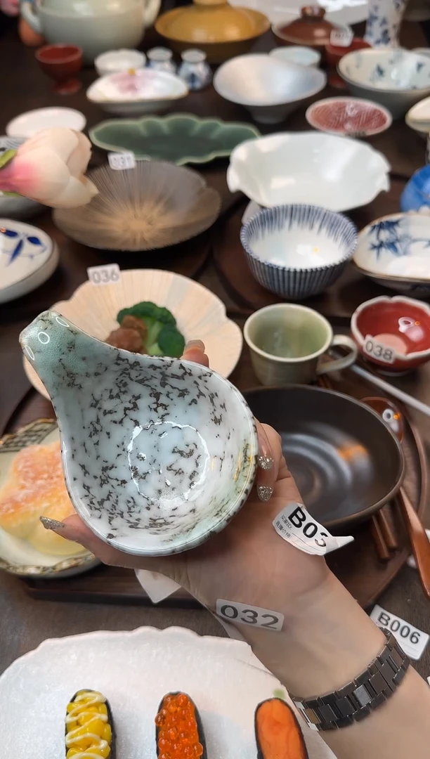 瓷绿松石翡翠蘸料碟