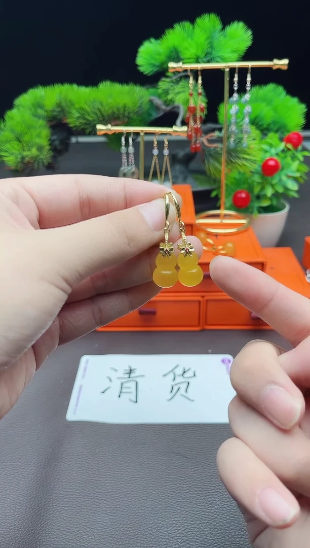 玛瑙/玉髓耳饰银S925镶嵌333