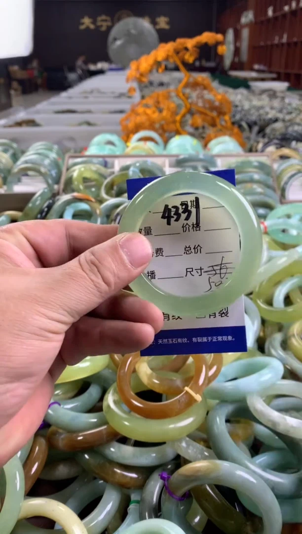 蛇纹石玉未镶嵌手镯4331