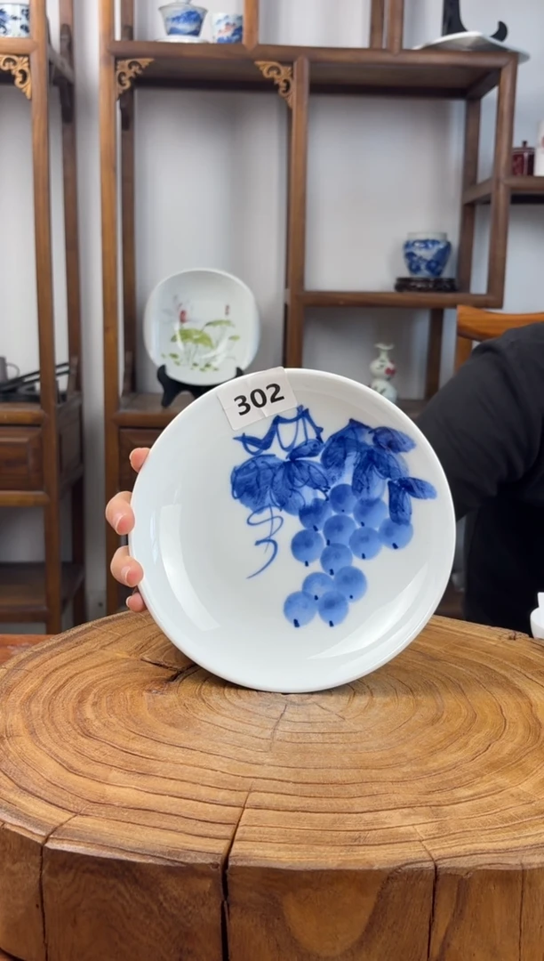 瓷片景德镇高温釉中彩-浅盘302