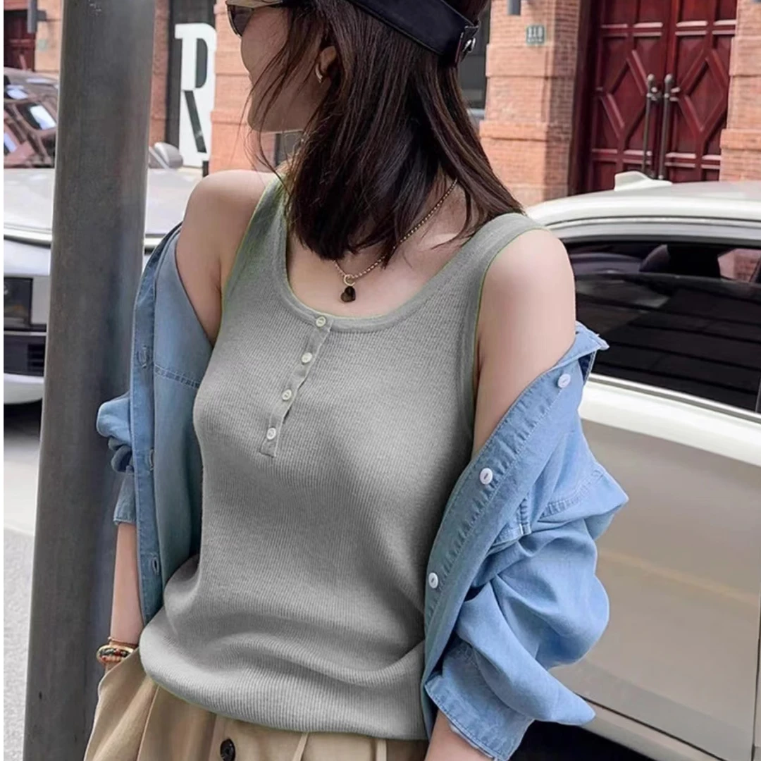 福利---选择对应编码--剪标春夏纯色百搭休闲显瘦外穿背心女
