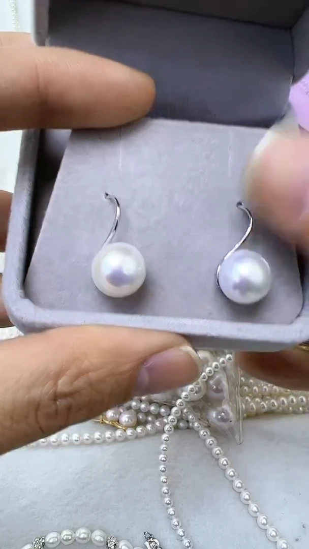 【闪购商品】淡水珍珠耳饰银S925镶嵌高跟鞋