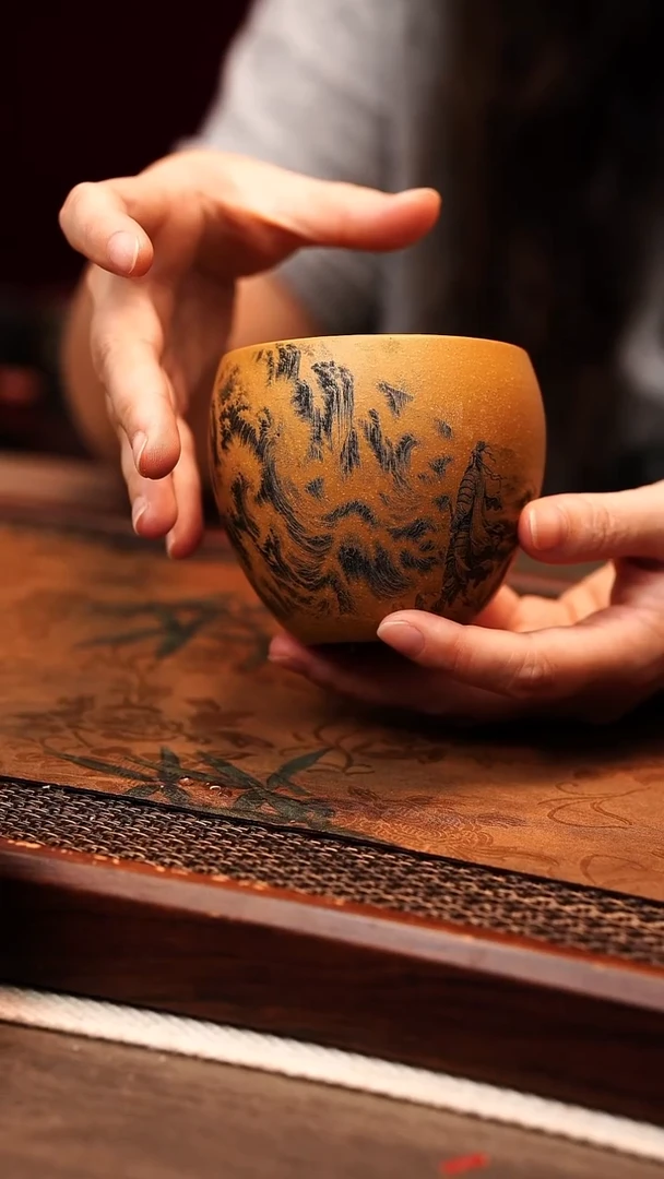 茶杯紫砂宜兴原矿紫砂 全手工制作