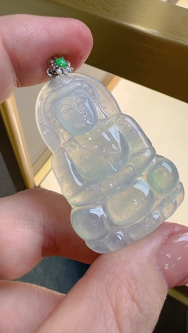 【闪购商品】翡翠吊坠(不含链)18K金镶嵌多样性发货拍一发一