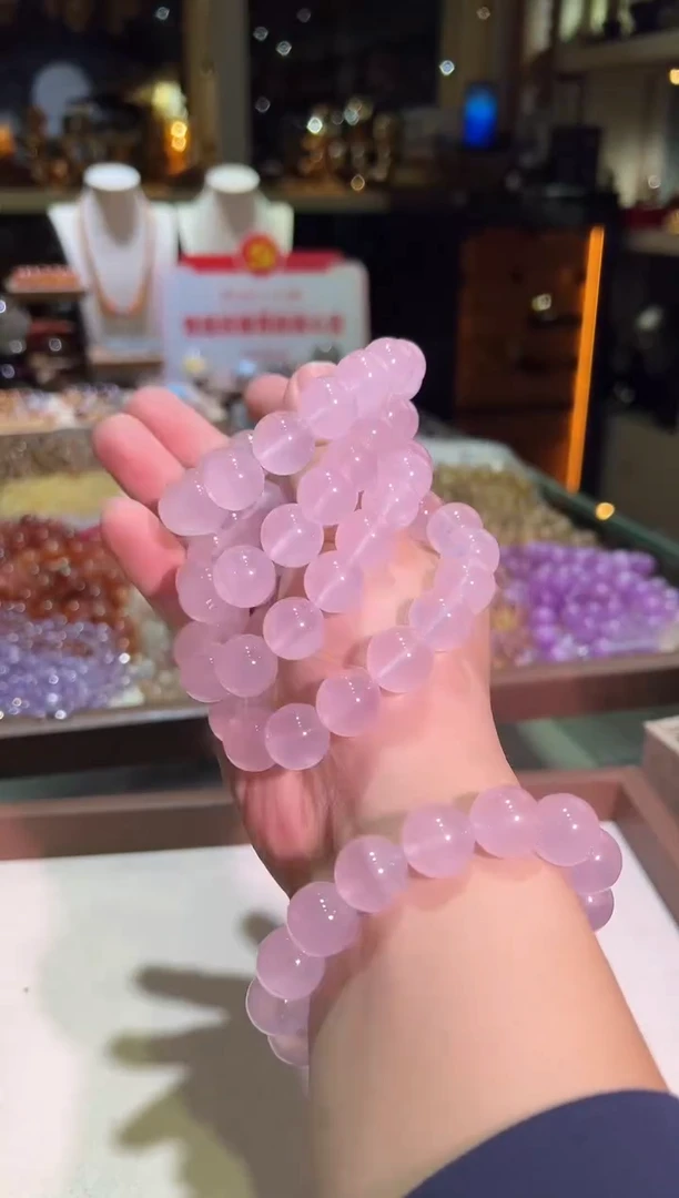 未镶嵌手链水晶14mm+老矿马岛粉水（多样性发一）