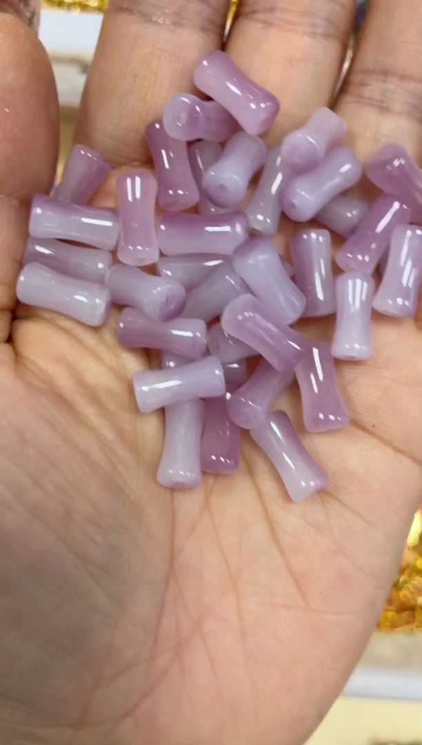 琉璃1620竹节100个烟紫色