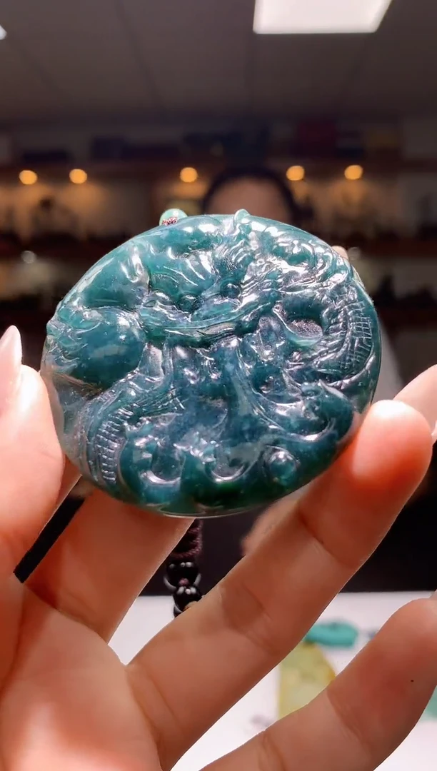 定制翡翠未镶嵌1087hm-毛货挂件8