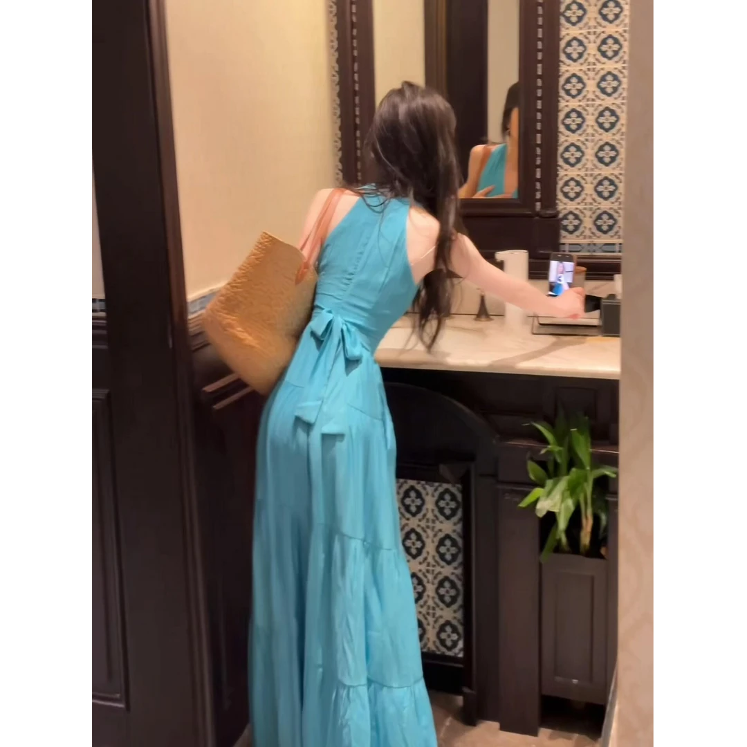 法式气质御姐时尚气质连衣裙女2025年夏季新款冷淡系炸街长裙子潮