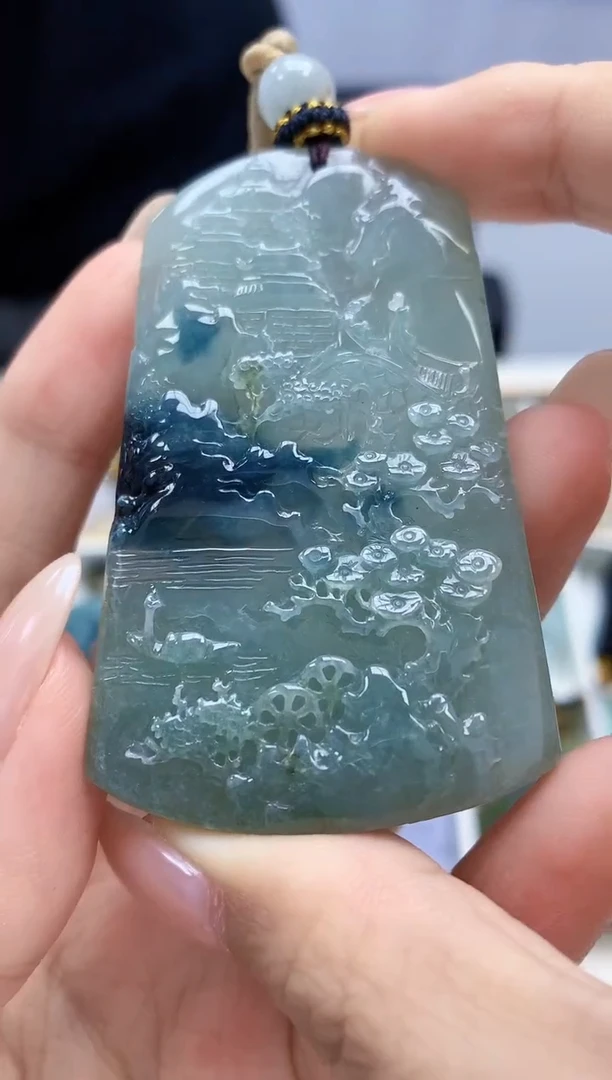 未镶嵌定制翡翠5060xx-毛货挂件79