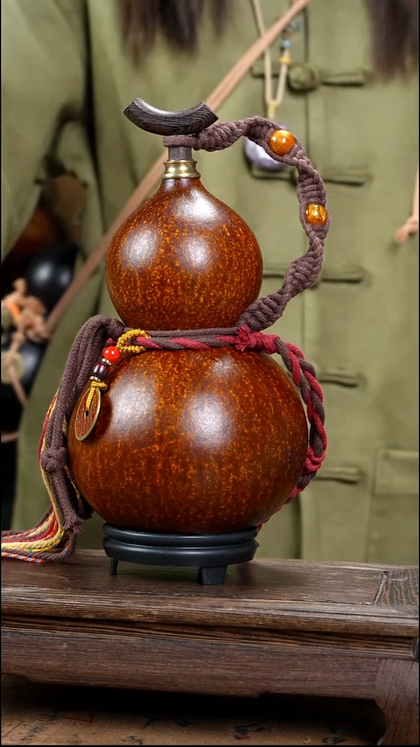 -YC080精品藏绳款天然酒葫芦（一物一拍）