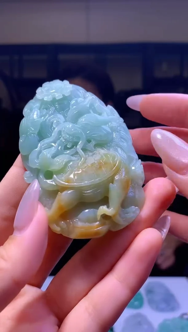 定制翡翠未镶嵌1027hm-毛货挂件11