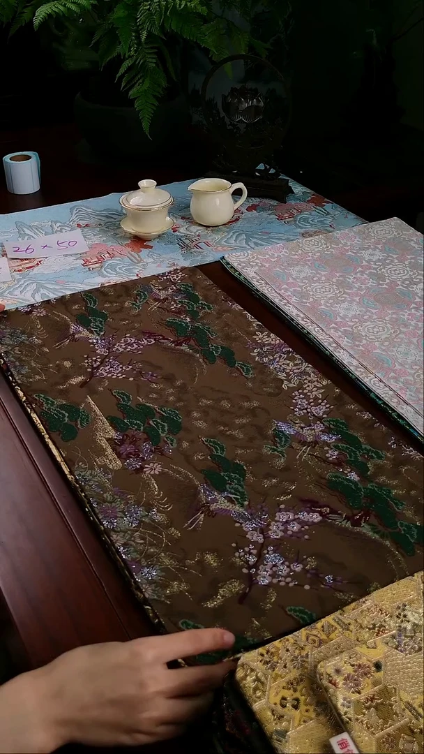 【世外桃源双面】中国风干泡织锦茶席33*65