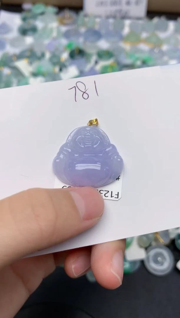 翡翠18K金镶嵌颈饰天然缅甸A货翡翠