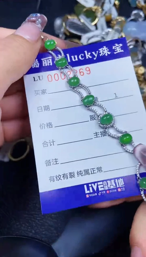 翡翠银S925镶嵌颈饰2269