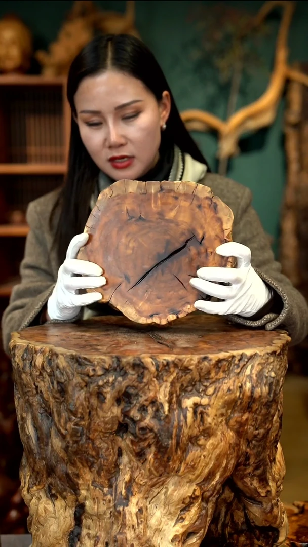 木雷击枣木底座