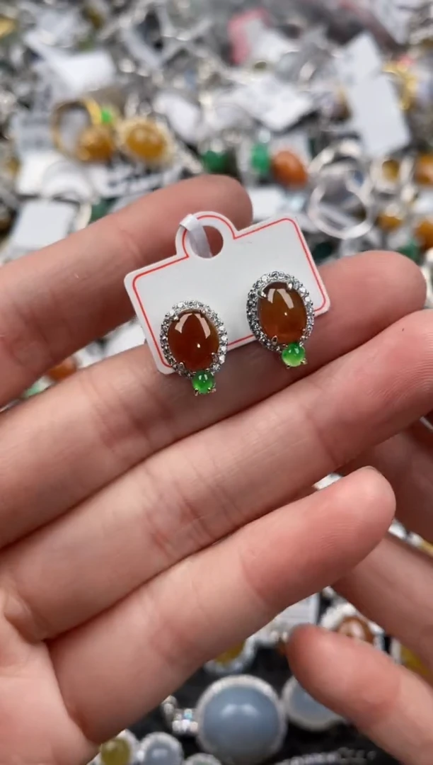 银S925镶嵌戒指翡翠999              5