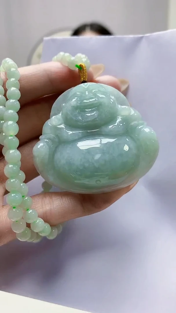 未镶嵌定制翡翠4812MM-毛货挂件101赠珠链