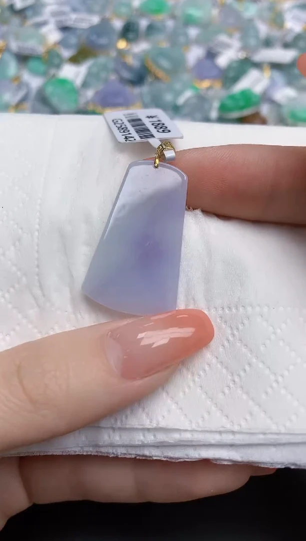 【闪购商品】翡翠颈饰18K金镶嵌天然缅甸翡翠A货