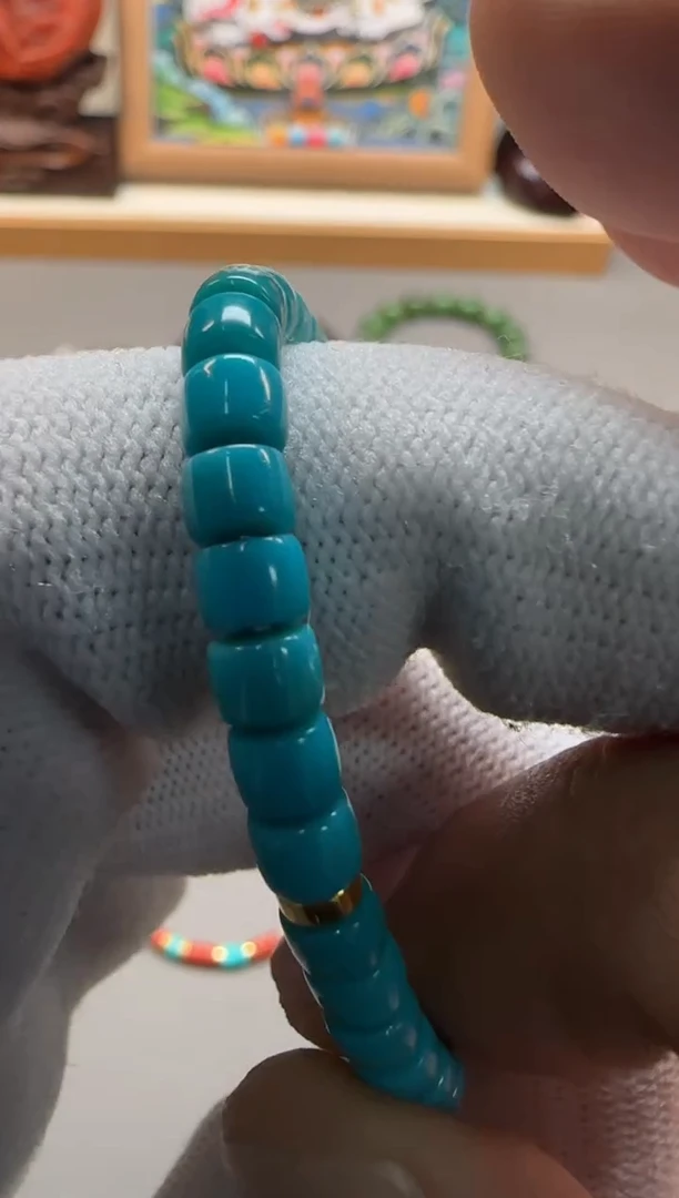 【闪购商品】绿松石手串手串18K金镶嵌手串手串