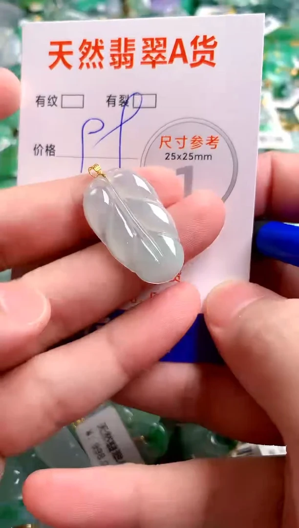 翡翠18K金镶嵌颈饰23000692