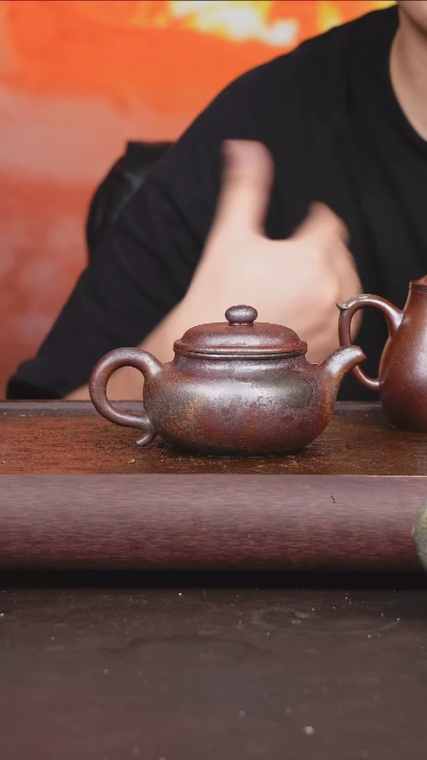 茶壶紫砂柴烧 仿古