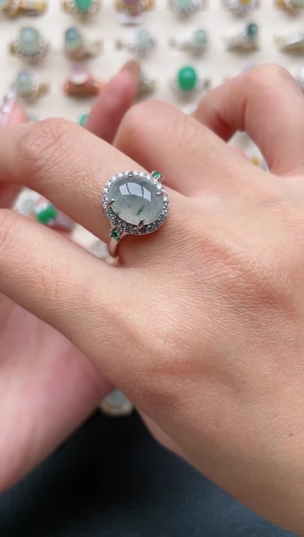 【闪购商品】翡翠戒指银S925镶嵌1111