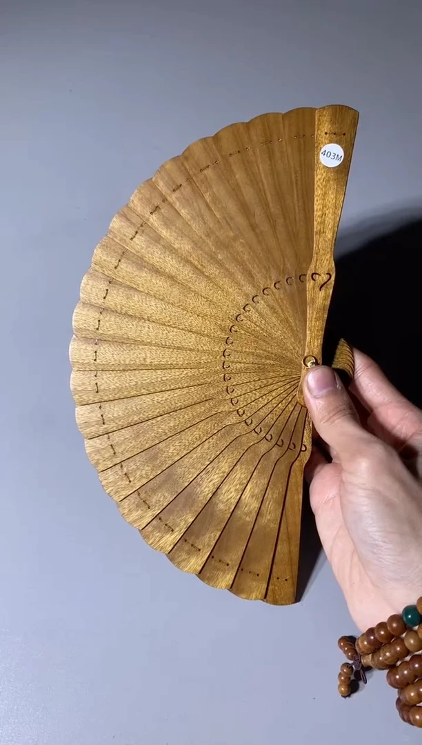 【闪购商品】金丝楠403号15cm金丝楠木小叶桢楠扇子