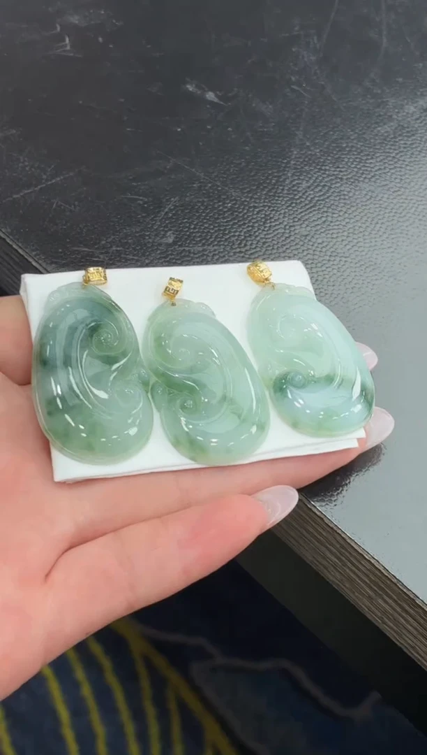 18K金镶嵌定制翡翠DDJ36505/多样性发一件