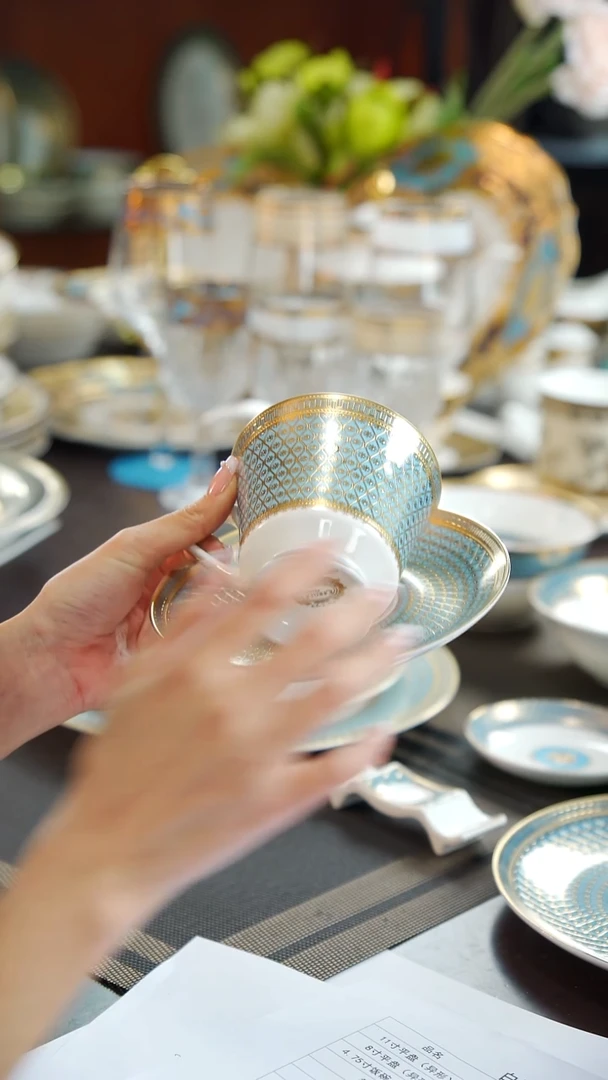 瓷片咖啡杯碟1套