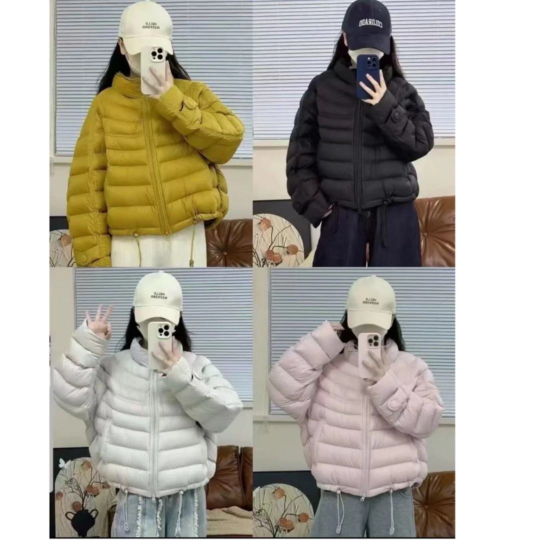 纯色常规立领修身森系女款保暖薄款短款排骨羽绒
