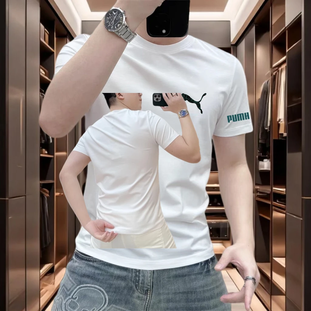 一折专区丨100%纯棉丨2025新款丨夏季透气情侣百搭修身短袖T恤衫