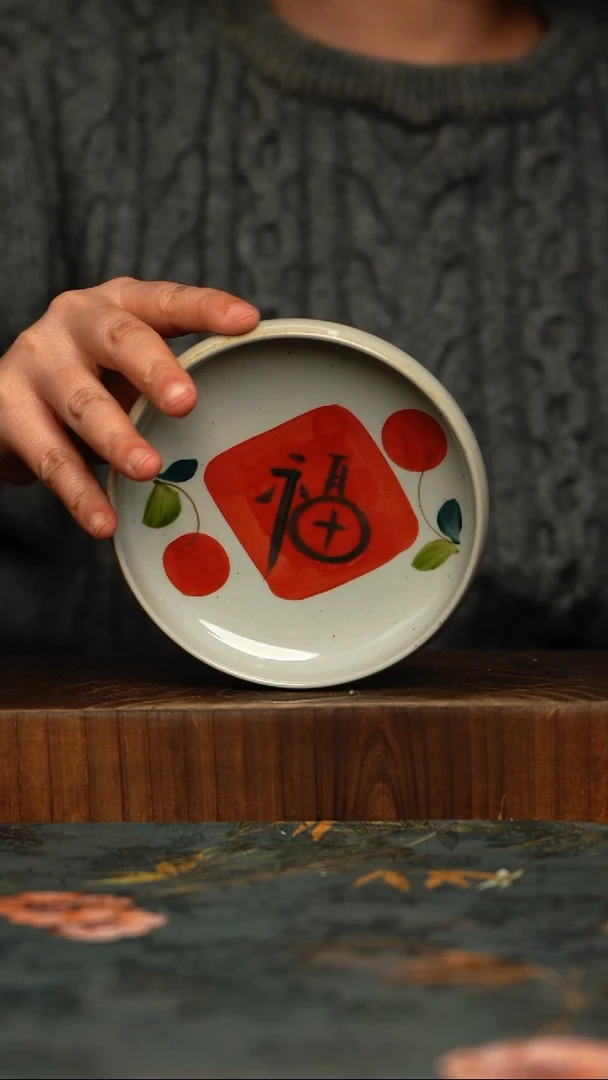 瓷片釉下彩手工手绘同款陶器