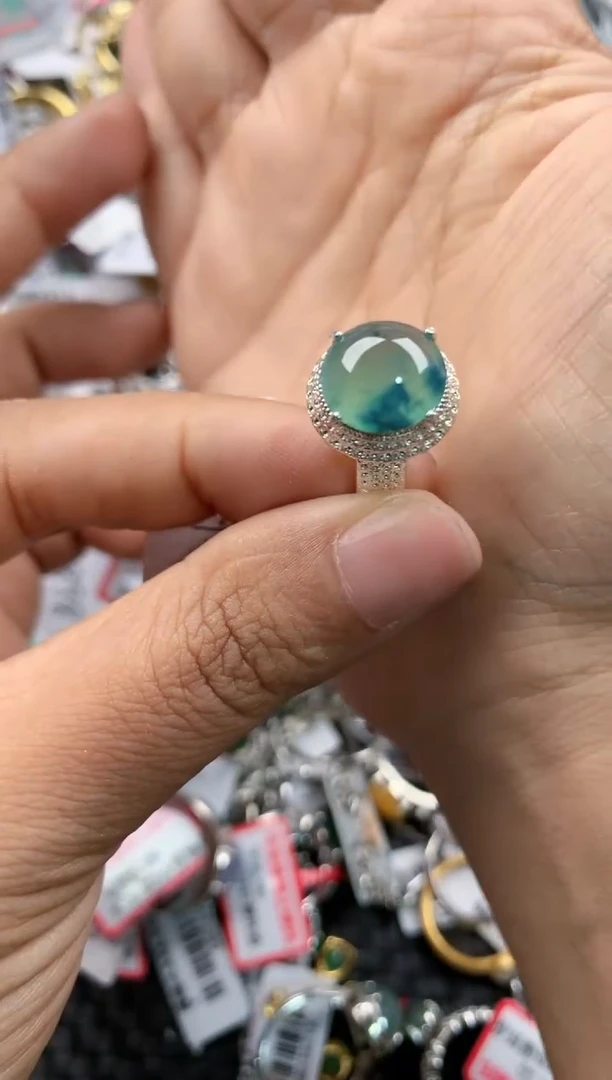 未镶嵌戒指翡翠15-15-15         6