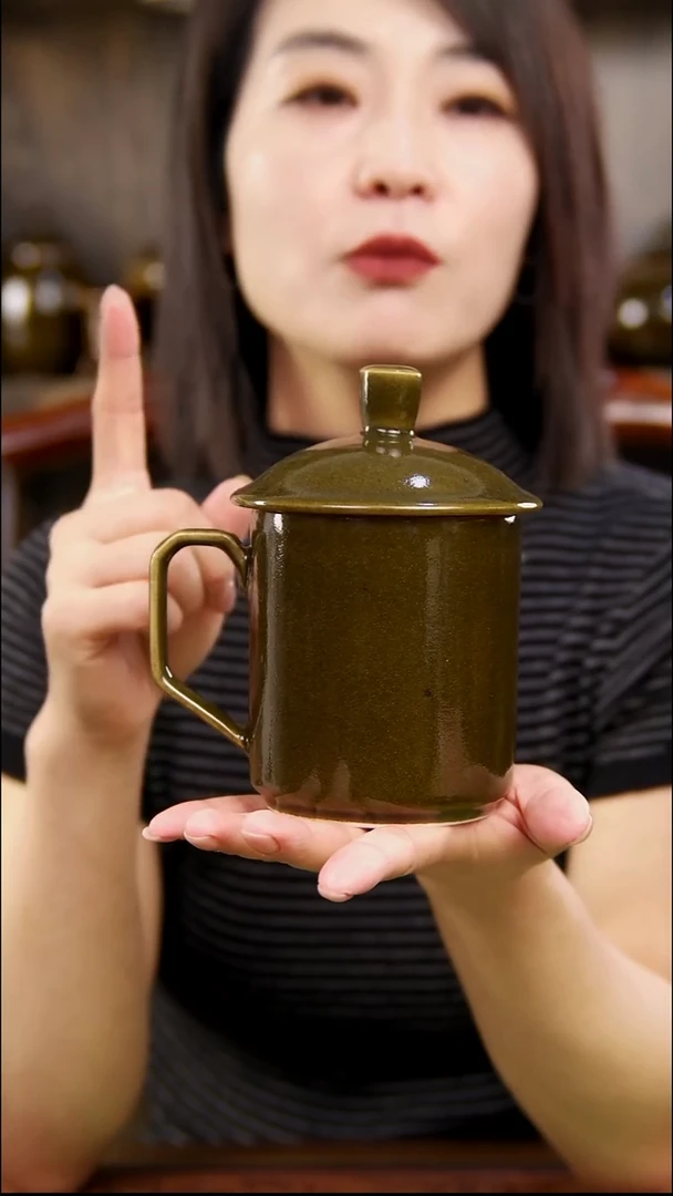 鳝鱼黄色的办公杯500cc