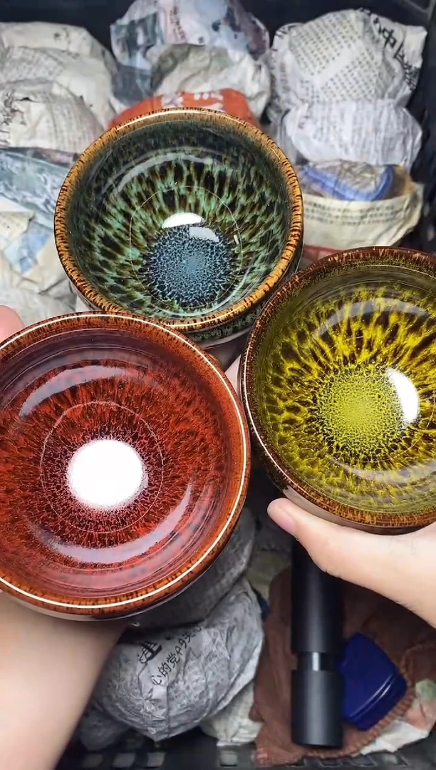 茶盏毫丝套装 盏三疯建盏茶器
