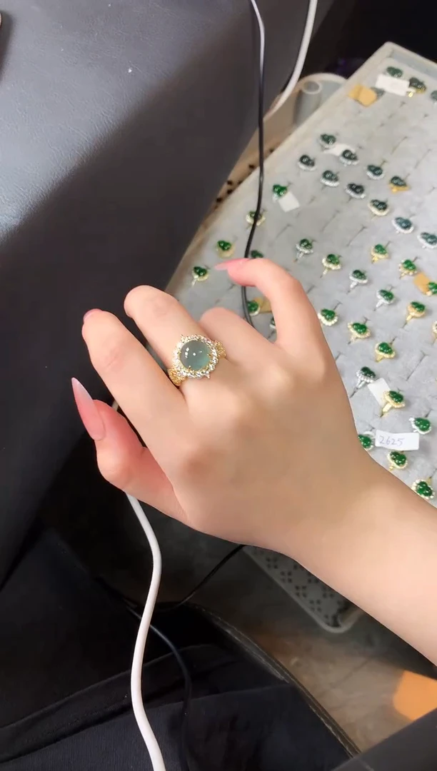 【闪购商品】翡翠戒指银S925镶嵌6513414