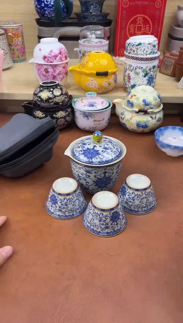 陶陶瓷茶具摆件旅行套组