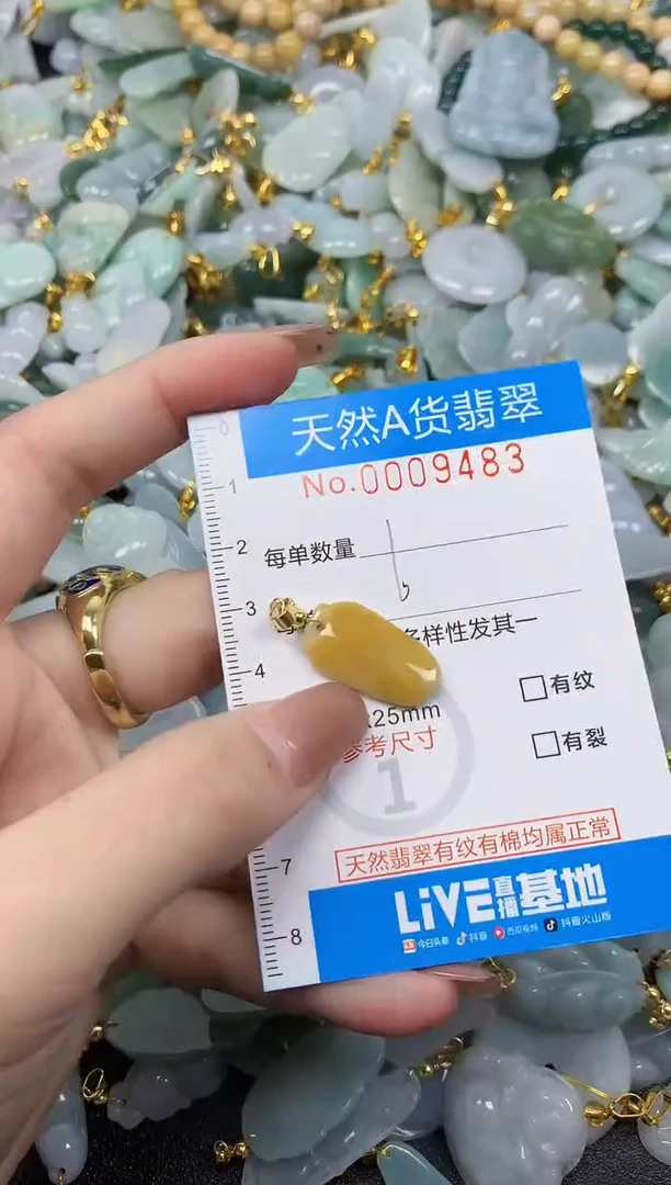 颈饰未镶嵌翡翠净货挂件-9483