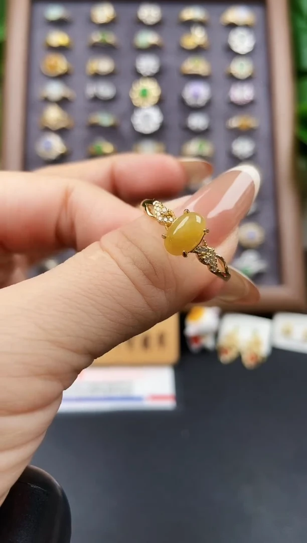 银S925镶嵌戒指翡翠21