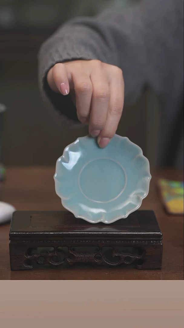 【闪购商品】清凉寺原产地仿古釉手工汝瓷杯垫